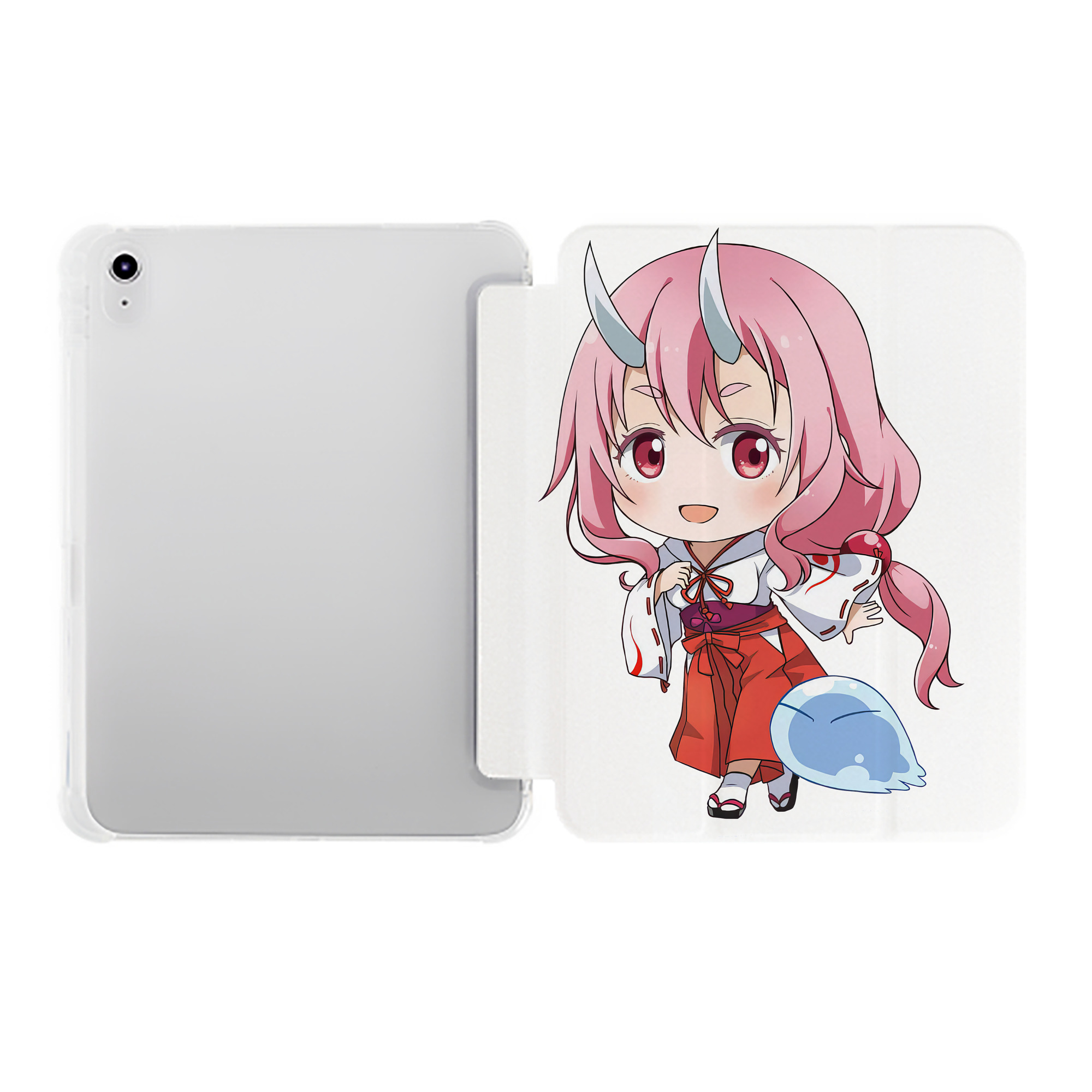 （画像用） 転スラ Regarding Reincarnated to Slime IPad ケース ペン収納付き 三つ折りスタンド PUレザー×シリコン 対応機種9.5/10.5/10.9インチ